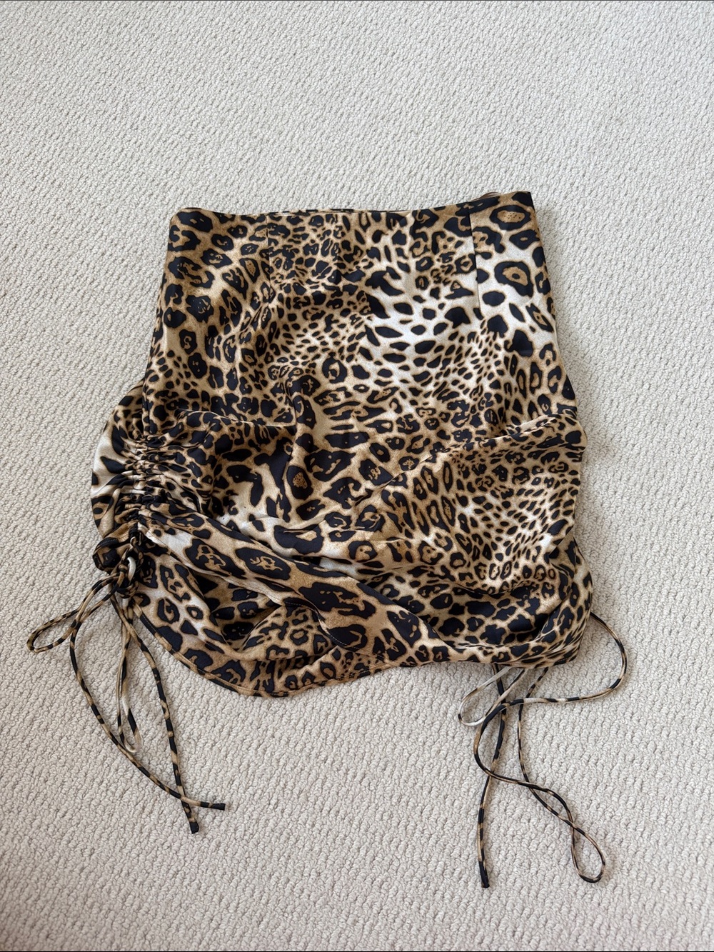 Tiger Mist Leopard Print Mini Skirt in Black and Brown